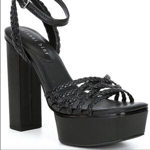Gianni Bini Black Braided Platform Heels